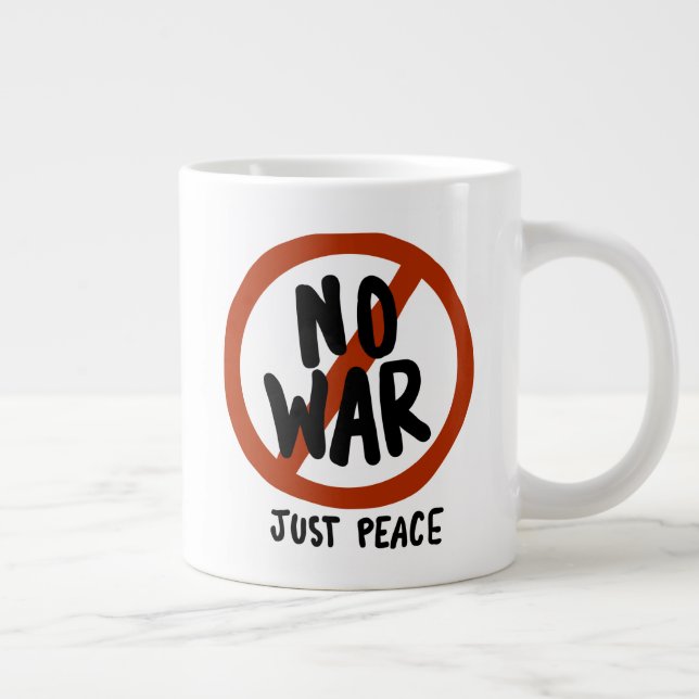 No War Just Peace Giant Coffee Mug (Right)
