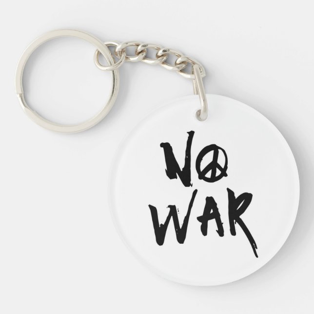 No War Keychain (Front)