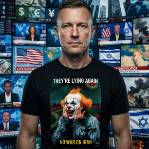 No War On Iran Peace Clown Satire T-Shirt