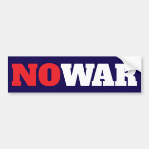NO War Political Bumper Sticker