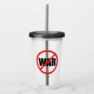 No War Symbol Acrylic Tumbler