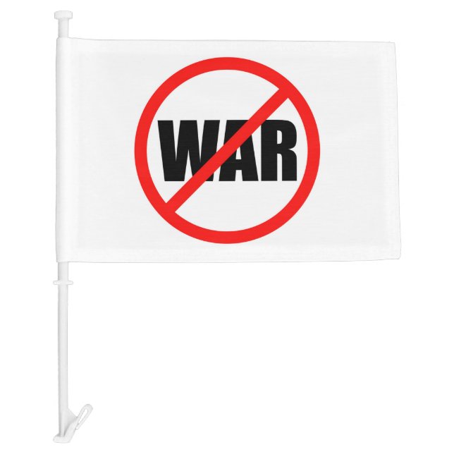 No War Symbol Car Flag (Front)