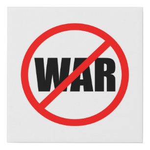 No War Symbol Faux Canvas Print