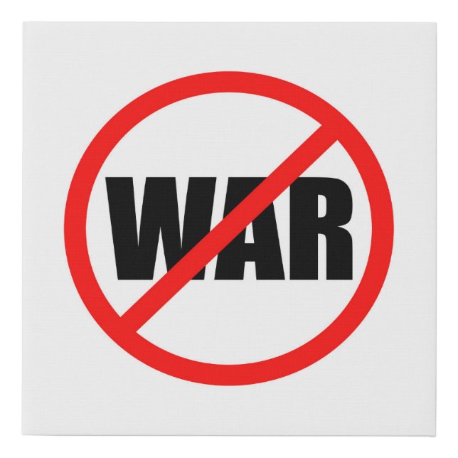 No War Symbol Faux Canvas Print (Front)