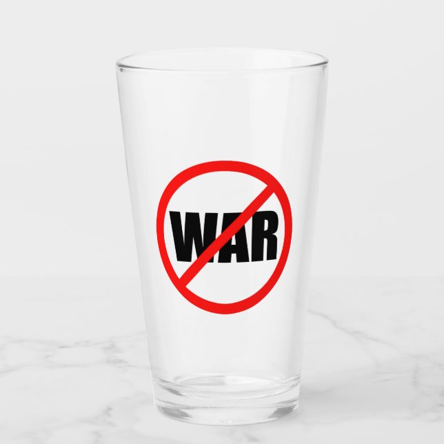 No War Symbol Glass (Front)