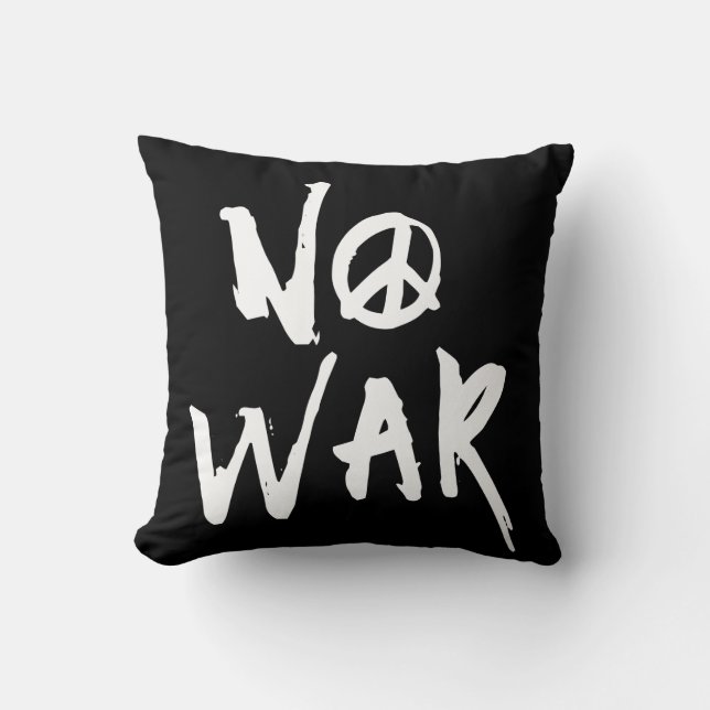 No War Throw Pillow (Front)