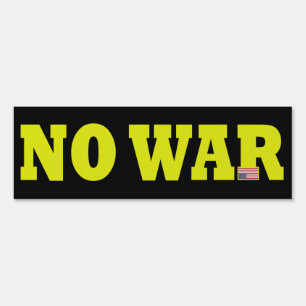 No War with Flag Sign