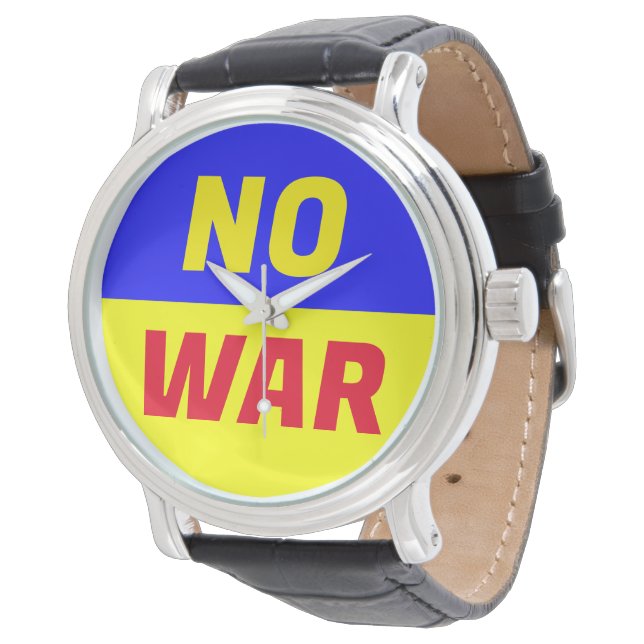 NO WAR Wrist Watch (Angled)