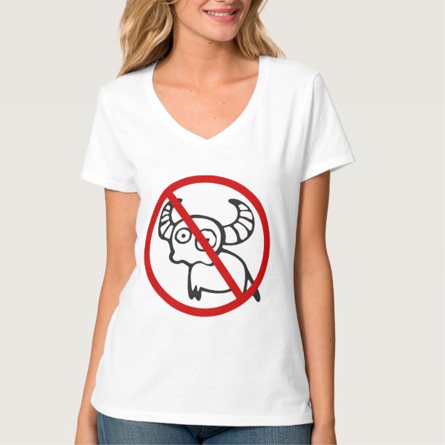 NO Water Buffalo ⚠ Funny Asian Thai Sign ⚠ T-Shirt (Front)