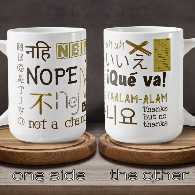 No Way Nope Negative not a Chance World Languages  Coffee Mug (Creator Uploaded)