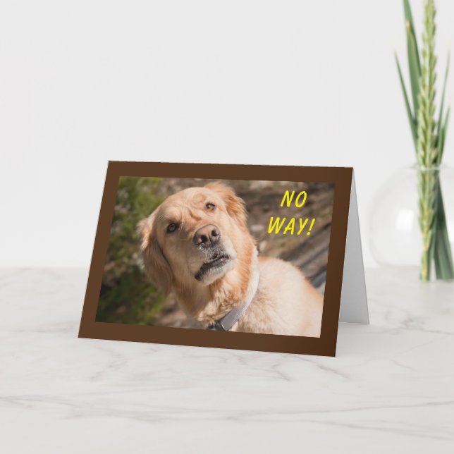 NO WAY "YOU" ARE TURNING **70** CARD (Front)