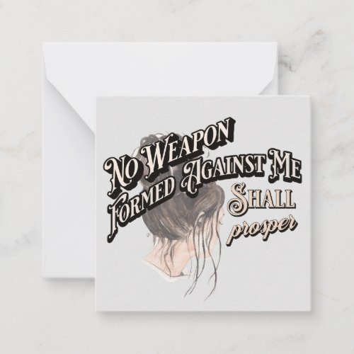 No Weapon Formed Against Me Note Card