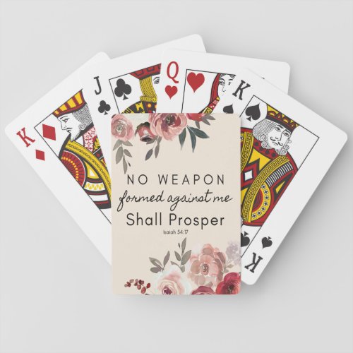 No Weapon Formed Against Me Playing Cards