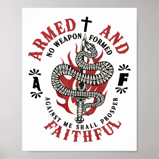 No Weapon Formed Against Me Shall Prosper Christia Poster (Front)