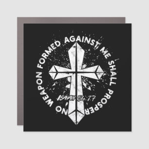 No Weapon Formed Against me shall prosper Faith in Car Magnet