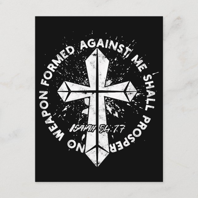 No Weapon Formed Against me shall prosper Faith in Enclosure Card (Front)