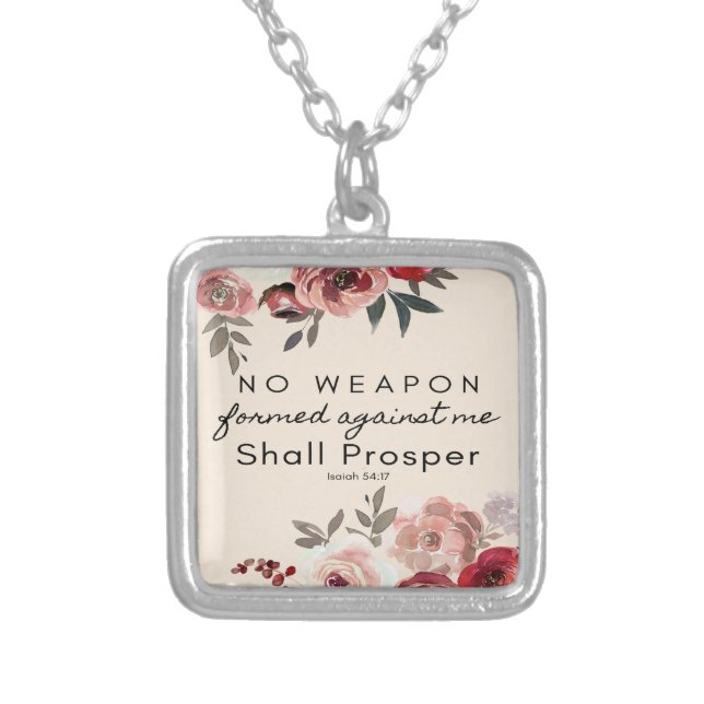 No Weapon Formed Against Me Shall Prosper Necklace (Front)