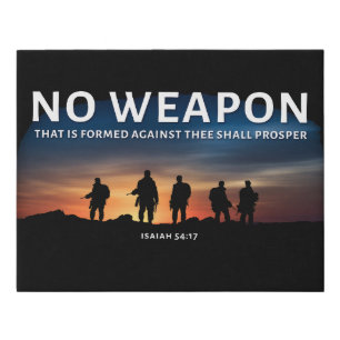 No Weapon Formed Against You Shall Prosper Bible Faux Canvas Print