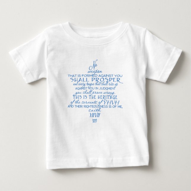 No Weapon Star of David Baby T-Shirt (Front)