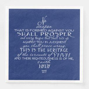 No Weapon Star of David Blue Paper Dinner Napkins