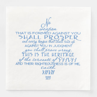No Weapon Star of David Paper Dinner Napkins