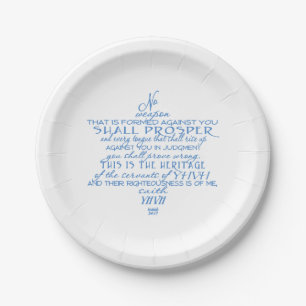 No Weapon Star of David Paper Plates