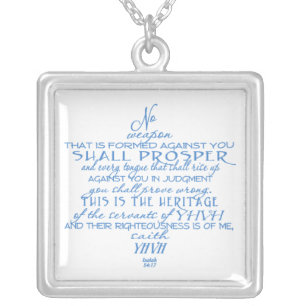 No Weapon Star of David Silver Plated Necklace