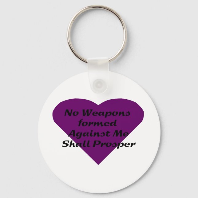 No Weapons formed against me shall prosper Keychain (Front)