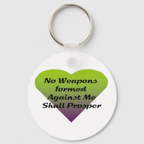 No Weapons formed against me shall prosper Keychain