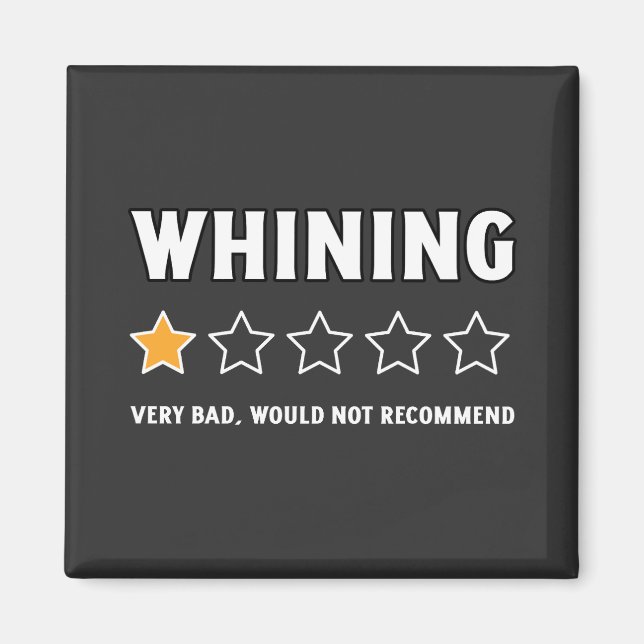 No Whining no quitting gym motivation Magnet (Front)