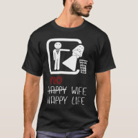 No Wife Happy Life Men Women Funny Gift