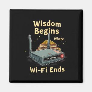 No Wifi Read Books Instead - Funny Back To School Magnet