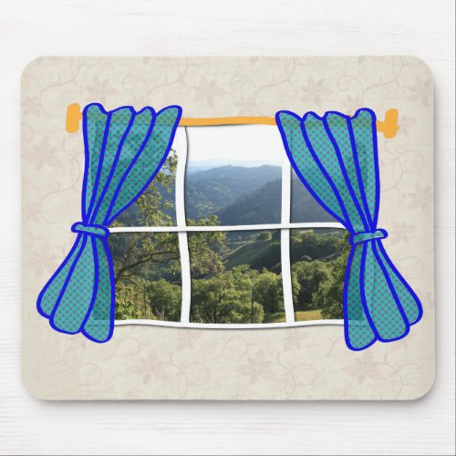 No Window Faux Window Funny Work Place Mouse Pad