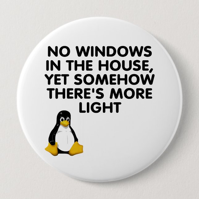 No windows in the house... button (Front)