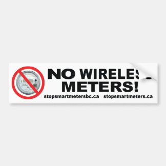 No Wireless Smart Meters Bumper Sticker