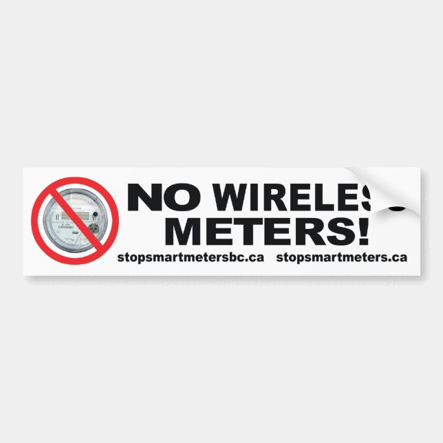 No Wireless Smart Meters Bumper Sticker (Front)