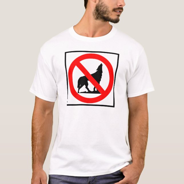 No Wolves Highway Sign T-Shirt (Front)
