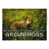 No woman is a failure who has Groundhogs card (Front Horizontal)