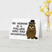 No woman is a failure who has Groundhogs Card (Yellow Flower)