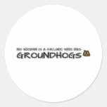No woman is a failure who has Groundhogs Classic Round Sticker