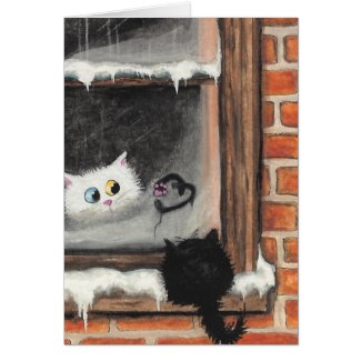 No Words Needed - Valentine Cats by BiHrLe Greeting Card