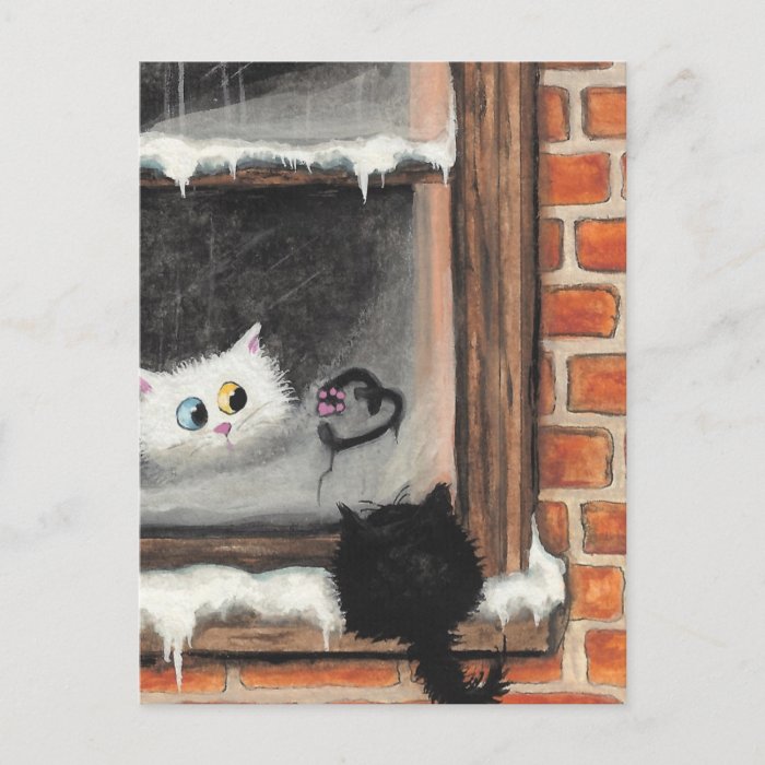 No Words Needed - Valentine Cats by BiHrLe Holiday Postcard