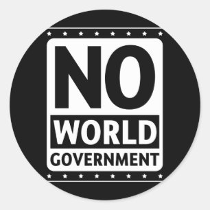No World Government #1 Classic Round Sticker