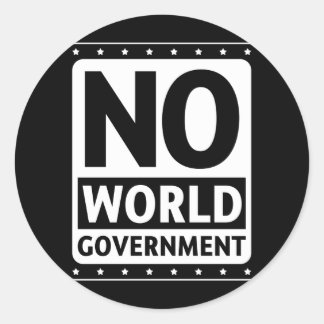 No World Government #1 Classic Round Sticker