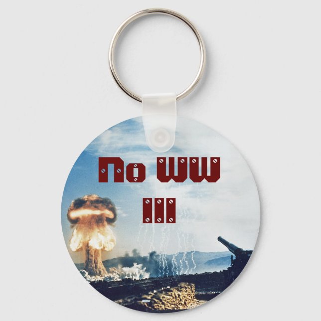No World War III Keychain (Front)