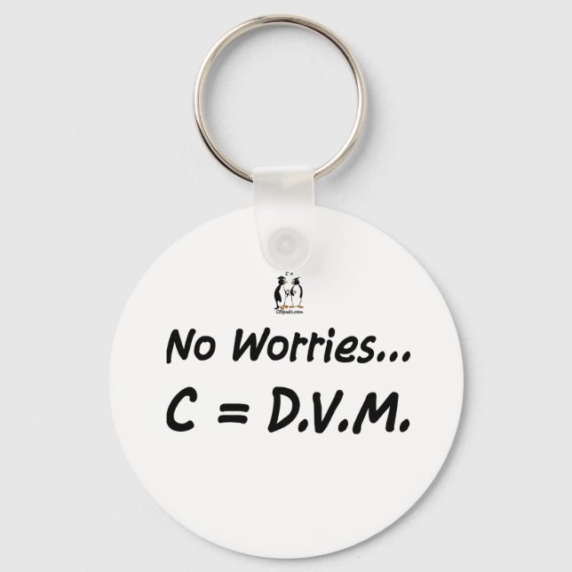 No worries C=DVM Keychain (Front)