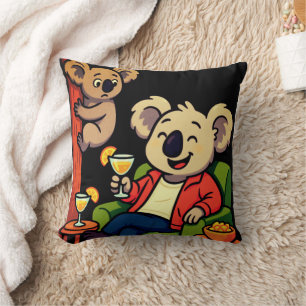 No Worries, Just Sips Throw Pillow