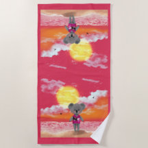 No Worries Koala on a sunset beach