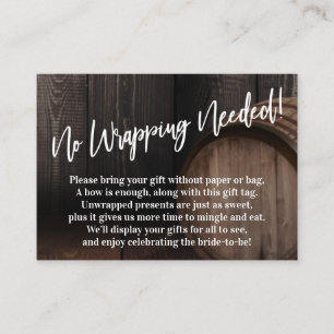 No Wrapping Needed! Handwriting Wood Barrel Enclosure Card