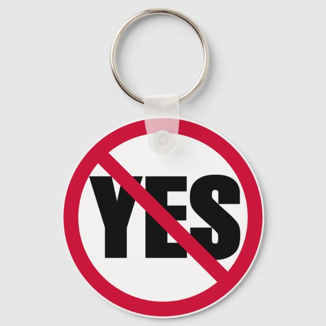 no yes keychain (Front)